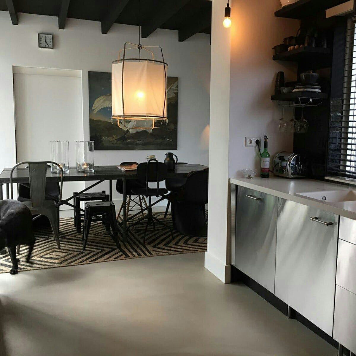 Asami – Hängelampe aus Leinen & Bambus