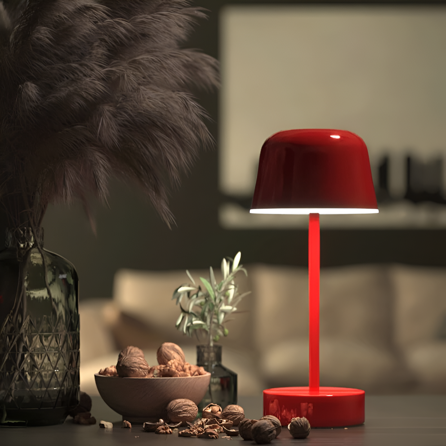 RetroStyle - Farbenfrohe kabellose LED-Tischlampe mit USB-Aufladung