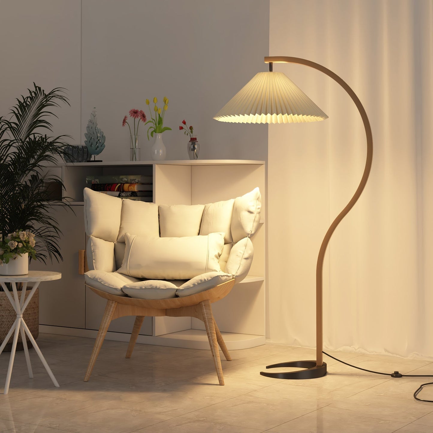Selina – Skandinavische Stehlampe im Retro-Look