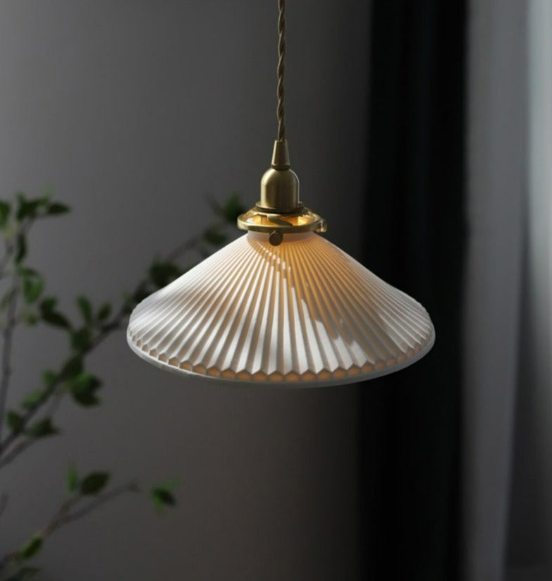 Glisten - Weiße keramische Pendelleuchte