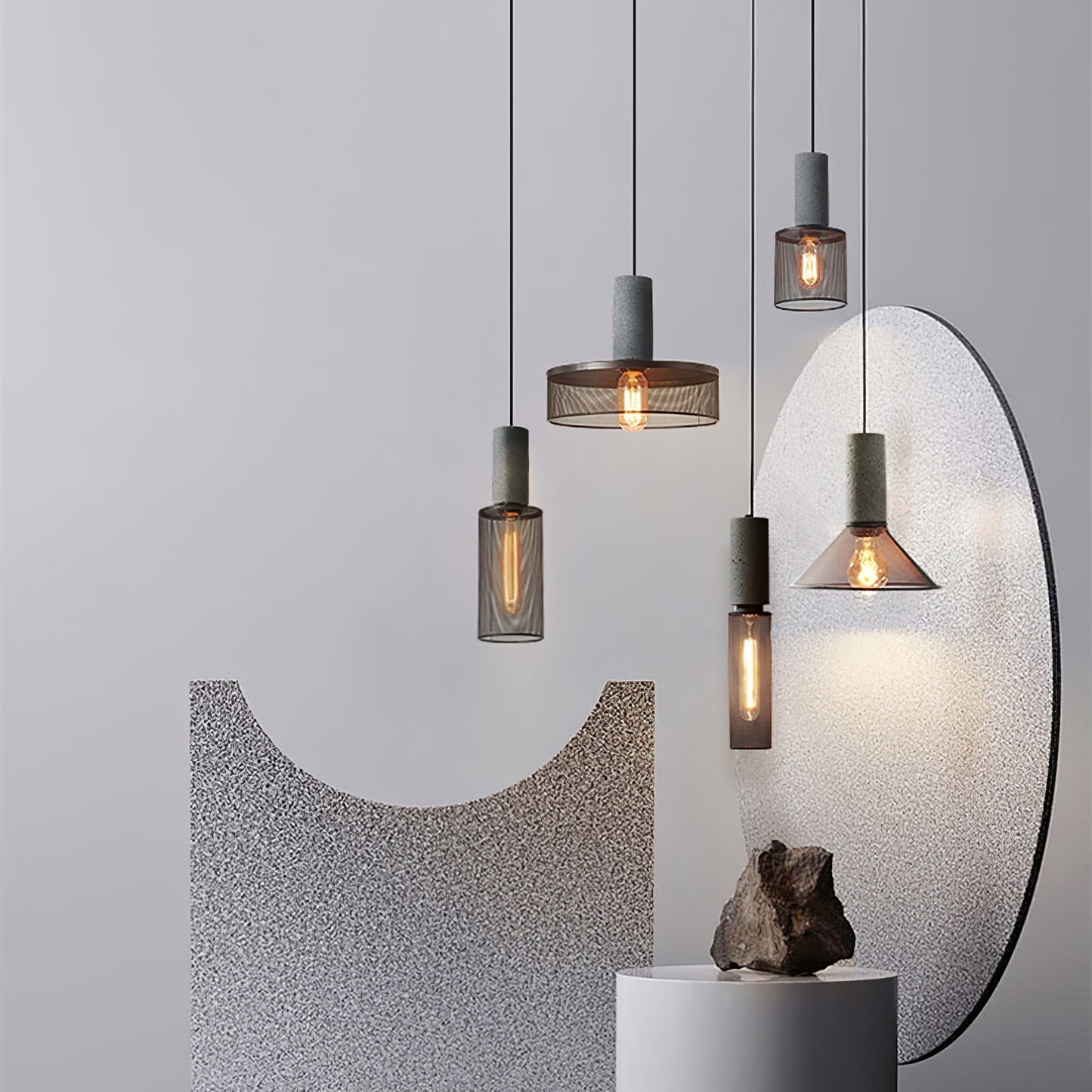 Owen – Beton-Pendelleuchte im Industrie-Look