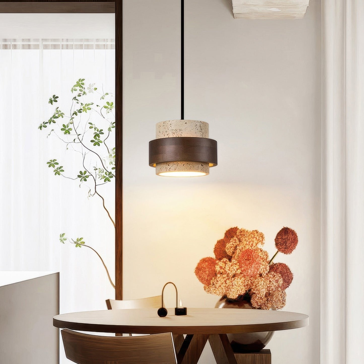 Nakoa – Wabi-Sabi Hängelampe mit Retro-Steinen