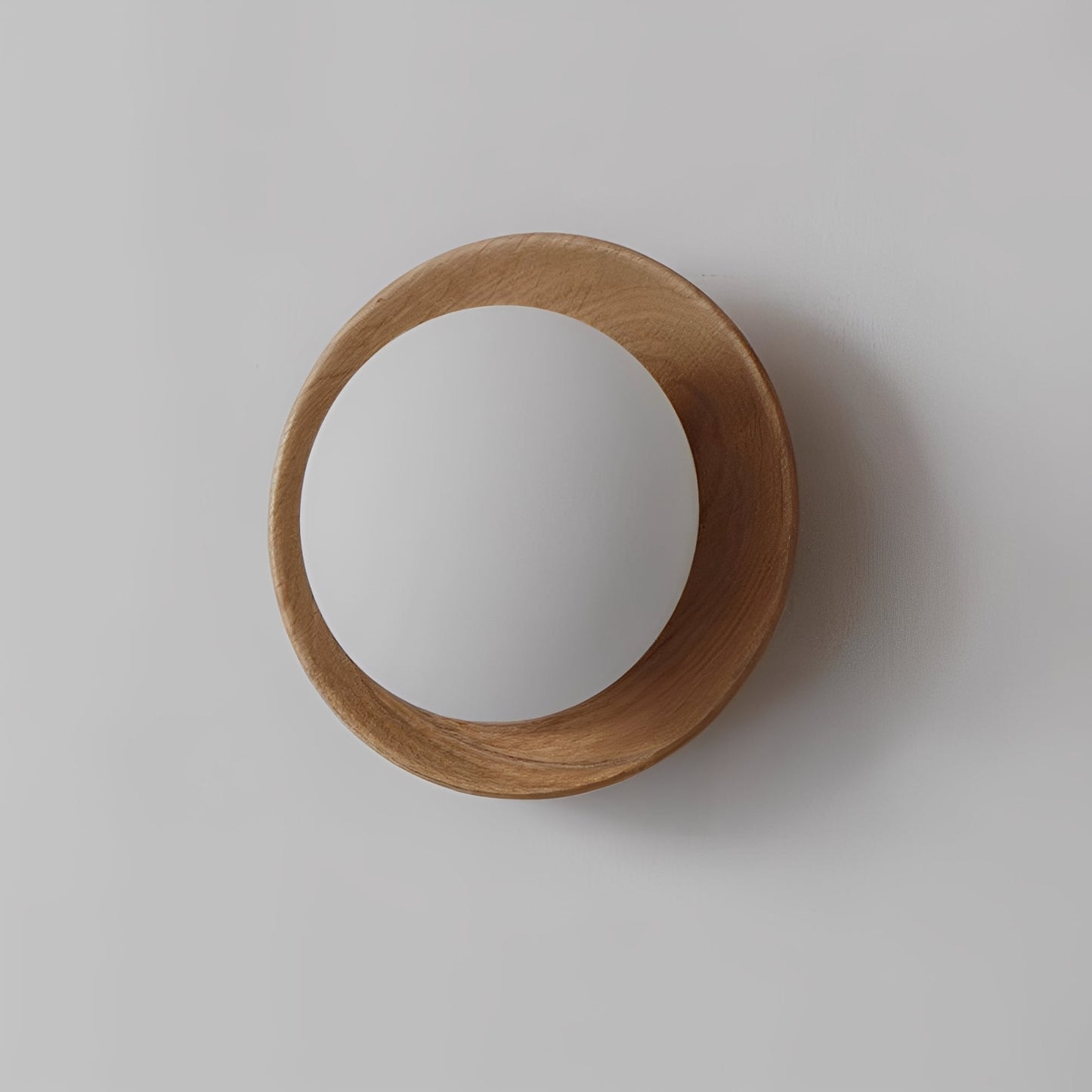 Yume – Nordische Holz-Wandleuchte im Creme-Stil