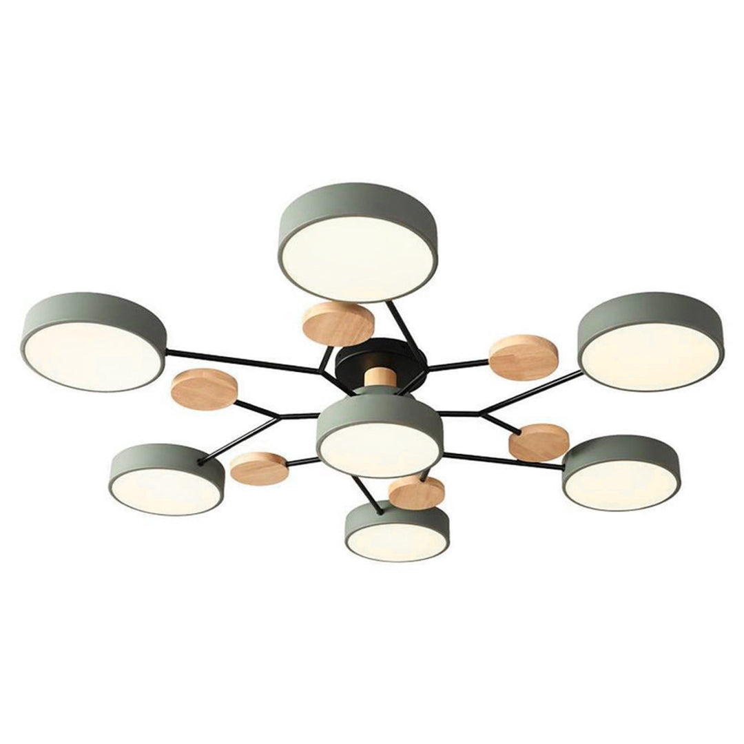Lina – Kunstvolle Deckenlampe aus Metall und Holz