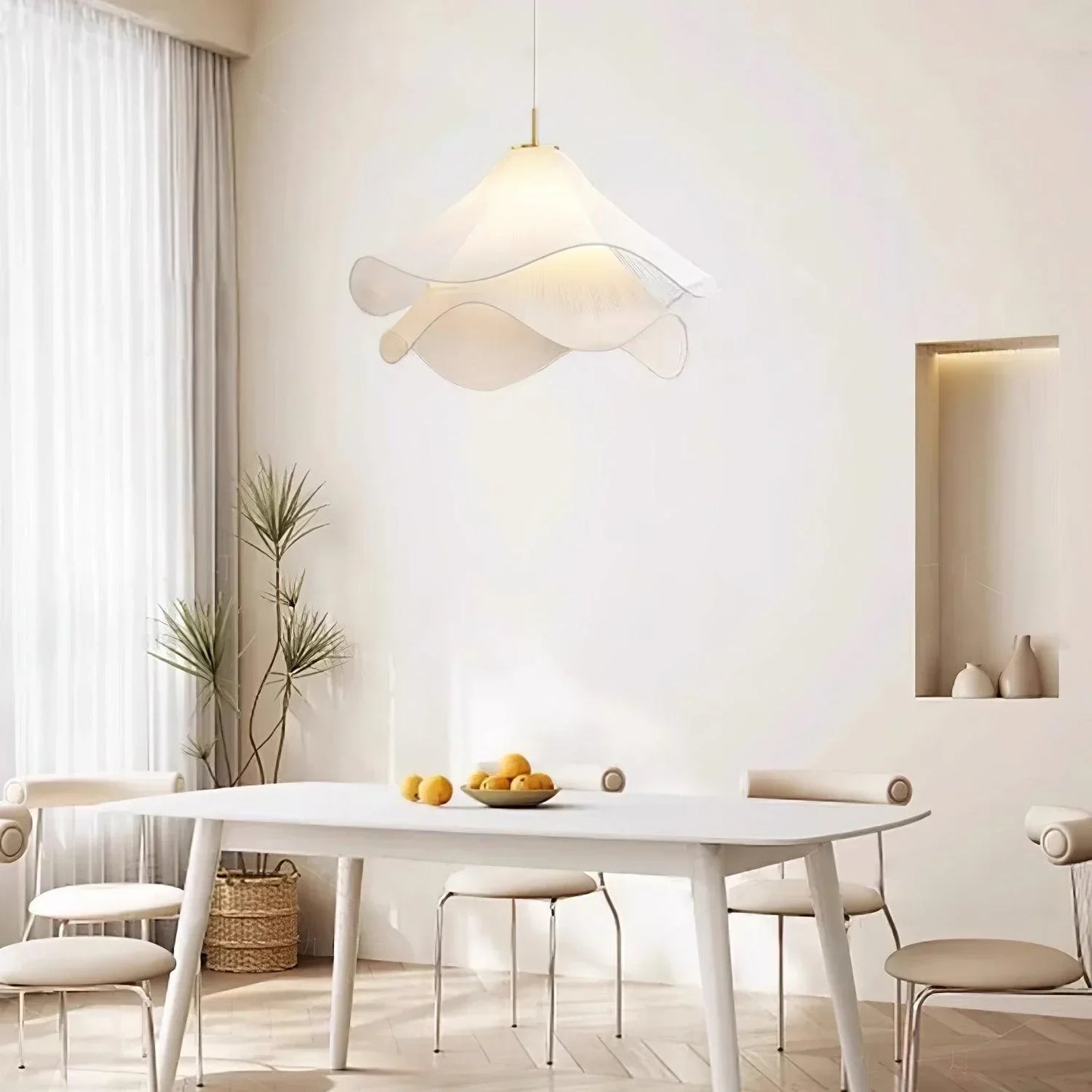 Elayne – Nordische Stoffleuchte im Cream-Design