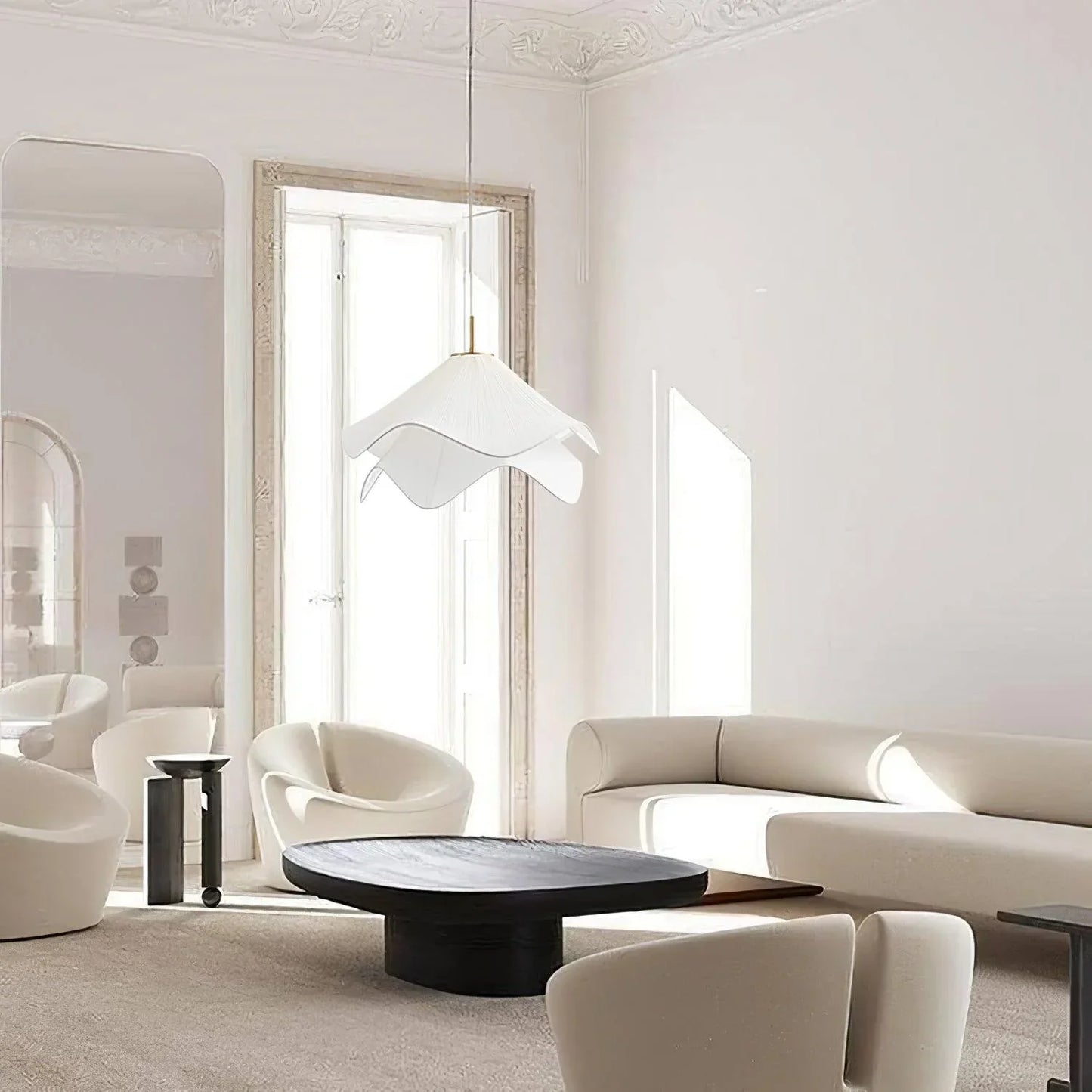 Elayne – Nordische Stoffleuchte im Cream-Design