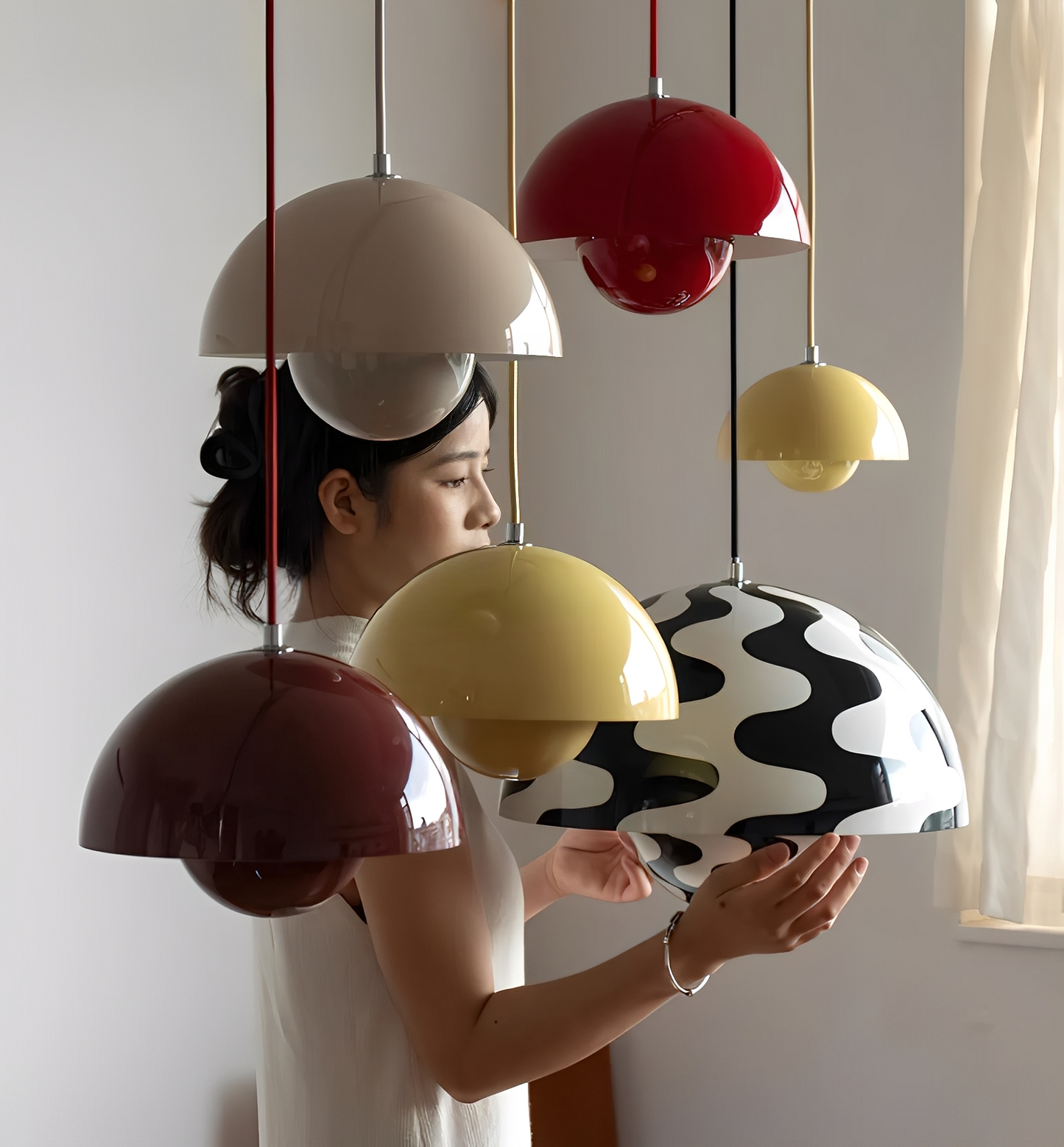 Kaori – Moderner kleiner Kronleuchter mit einer Glühbirne