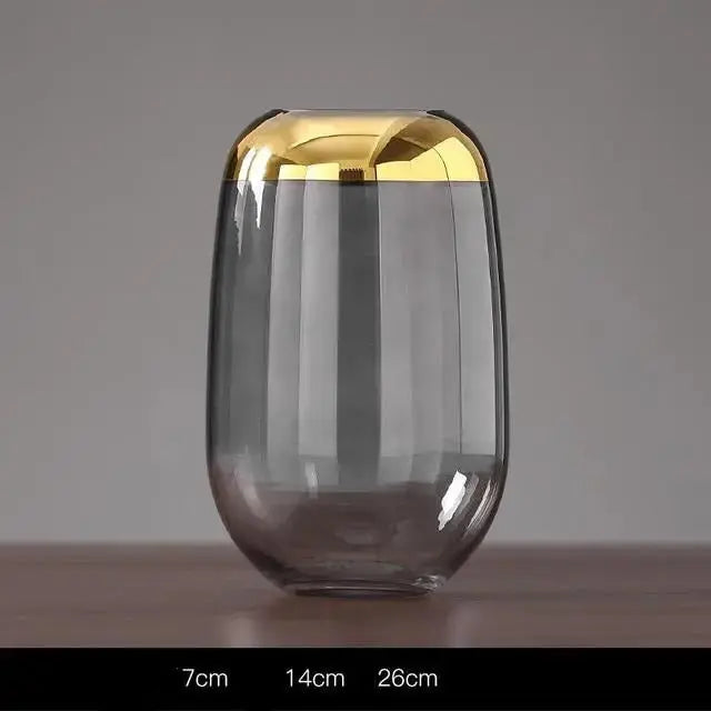 GoldenBloom – Blumenvase mit eleganter Goldfolienveredelung