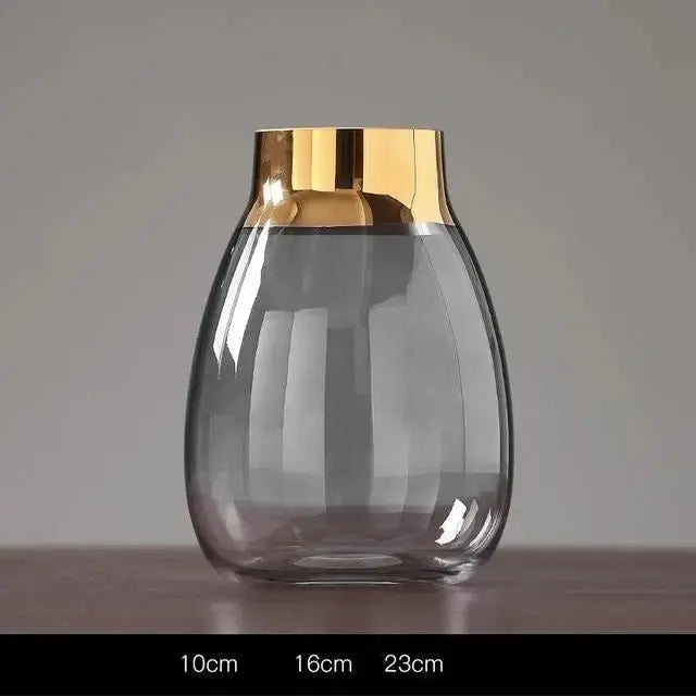 GoldenBloom – Blumenvase mit eleganter Goldfolienveredelung