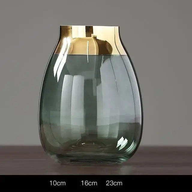 GoldenBloom – Blumenvase mit eleganter Goldfolienveredelung