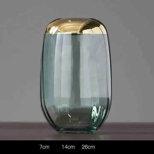 GoldenBloom – Blumenvase mit eleganter Goldfolienveredelung