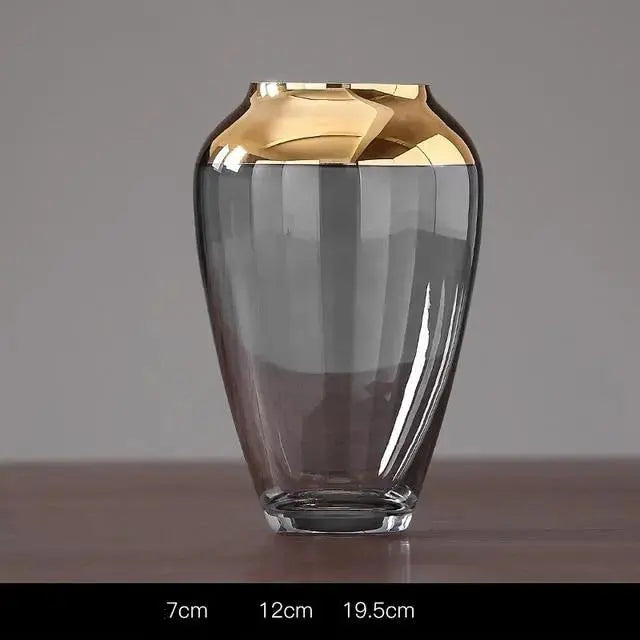 GoldenBloom – Blumenvase mit eleganter Goldfolienveredelung