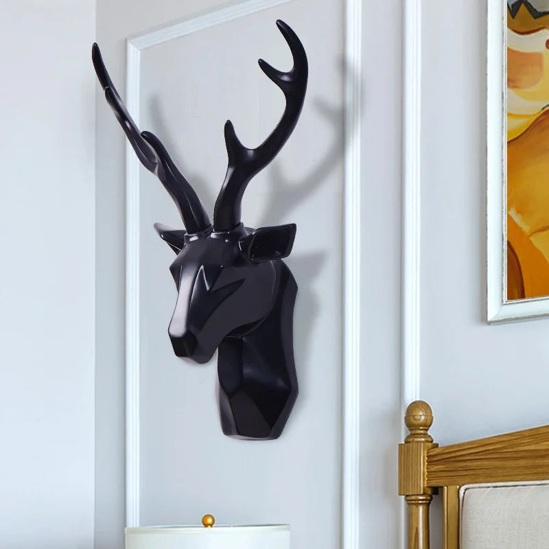 3D Tierkopf Wanddeko aus Kunstharz