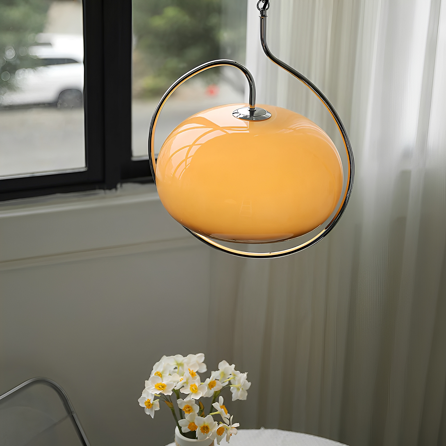 Ashley – Deckenlampe im Retro-Stil in Creme