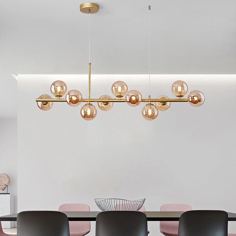 GoldLine – Eleganter Esstisch-Kronleuchter mit Designer-Flair