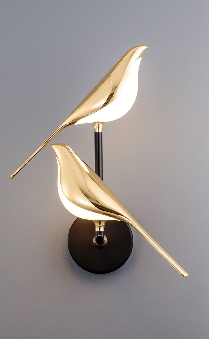 Nordische LED-Wandleuchte für Vögel
