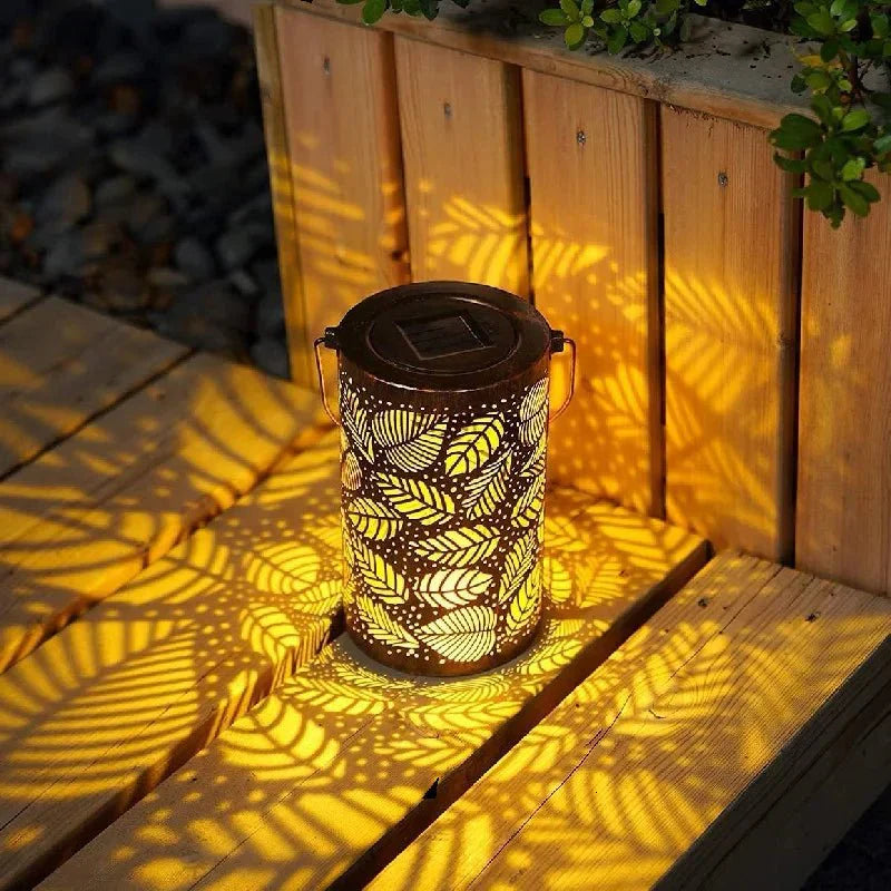 Sharon – Solarlaterne mit Blätterdesign-Projektion