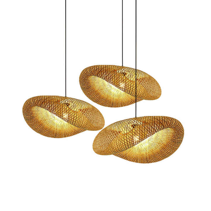 BambooGlow – Natürliche Hängelampe aus geflochtenem Bambus