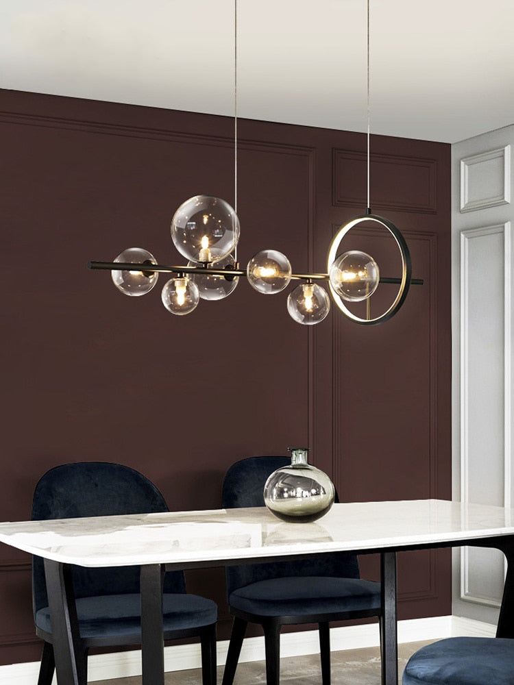 BlasenLicht – Moderner Glasblasen-Kronleuchter mit Lichtspiel