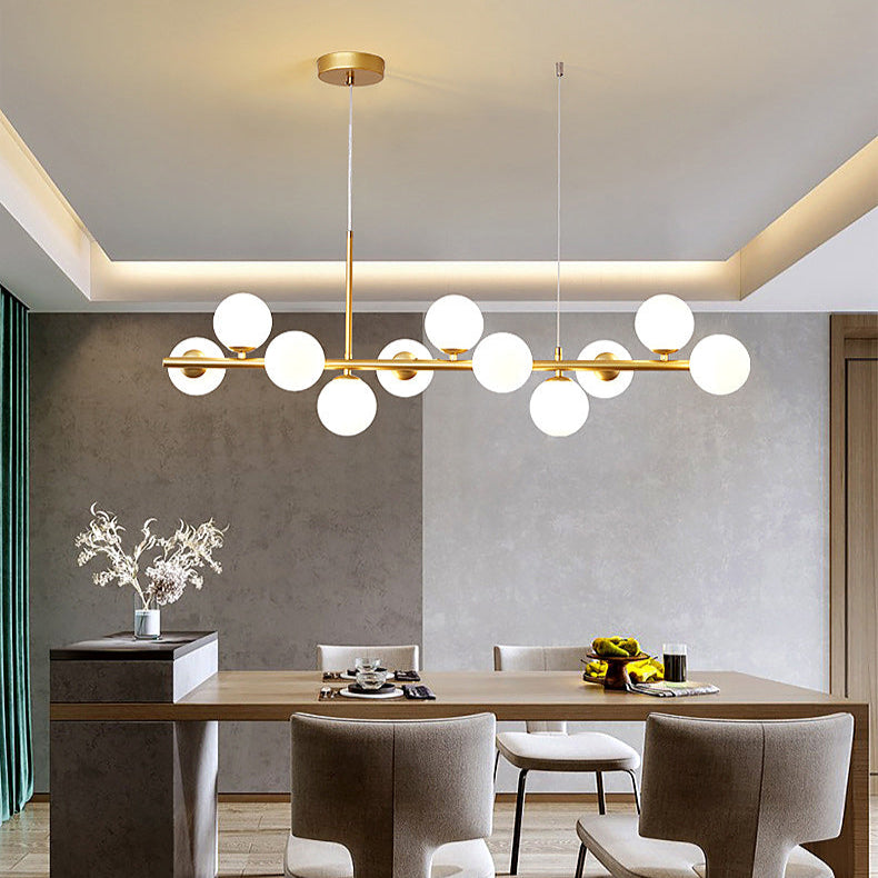 GoldLine – Eleganter Esstisch-Kronleuchter mit Designer-Flair