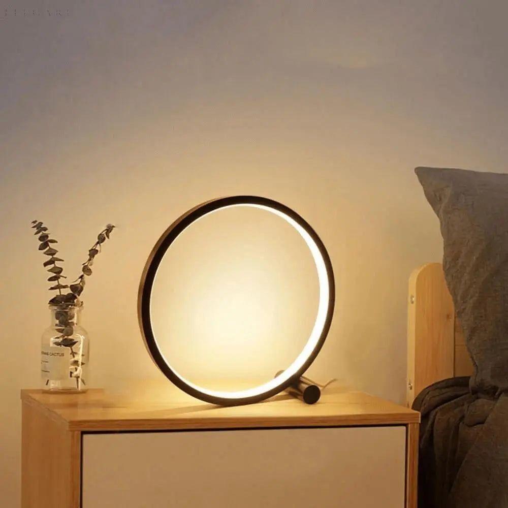 Moderne minimalistische LED-Ring-Tischlampe