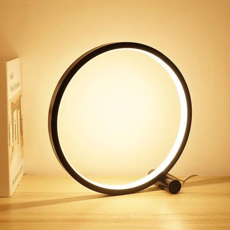 Moderne minimalistische LED-Ring-Tischlampe