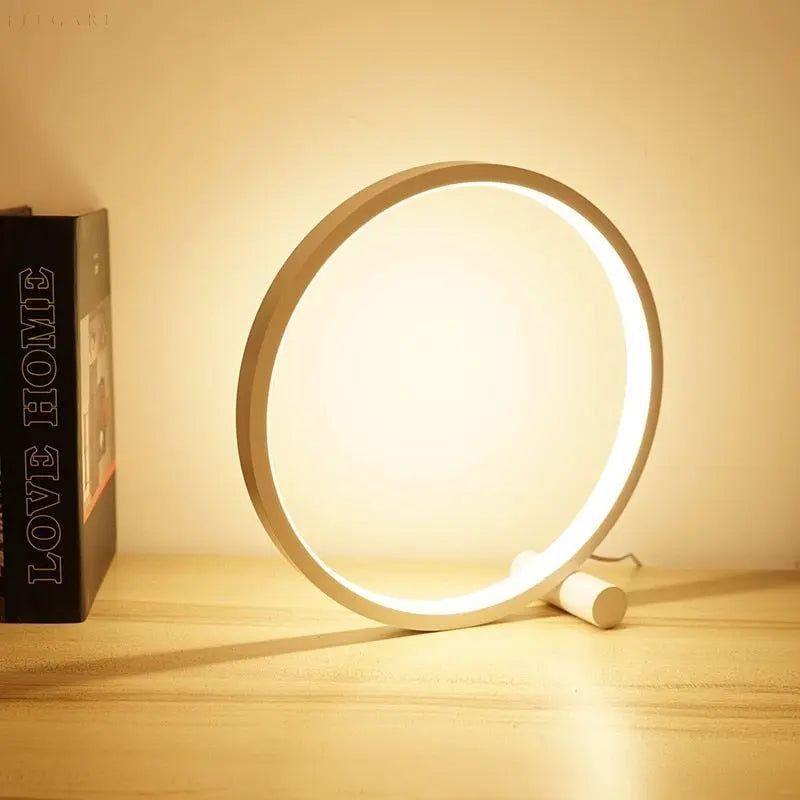 Moderne minimalistische LED-Ring-Tischlampe