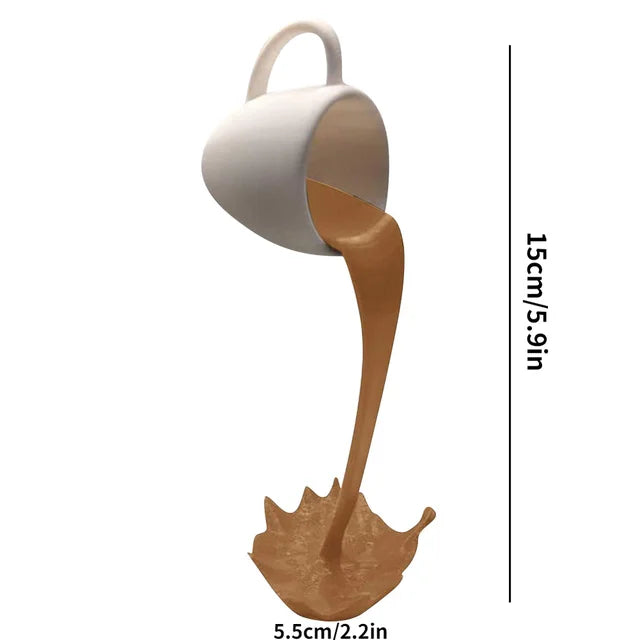 Schwebende Kaffeetasse Tischdekoration