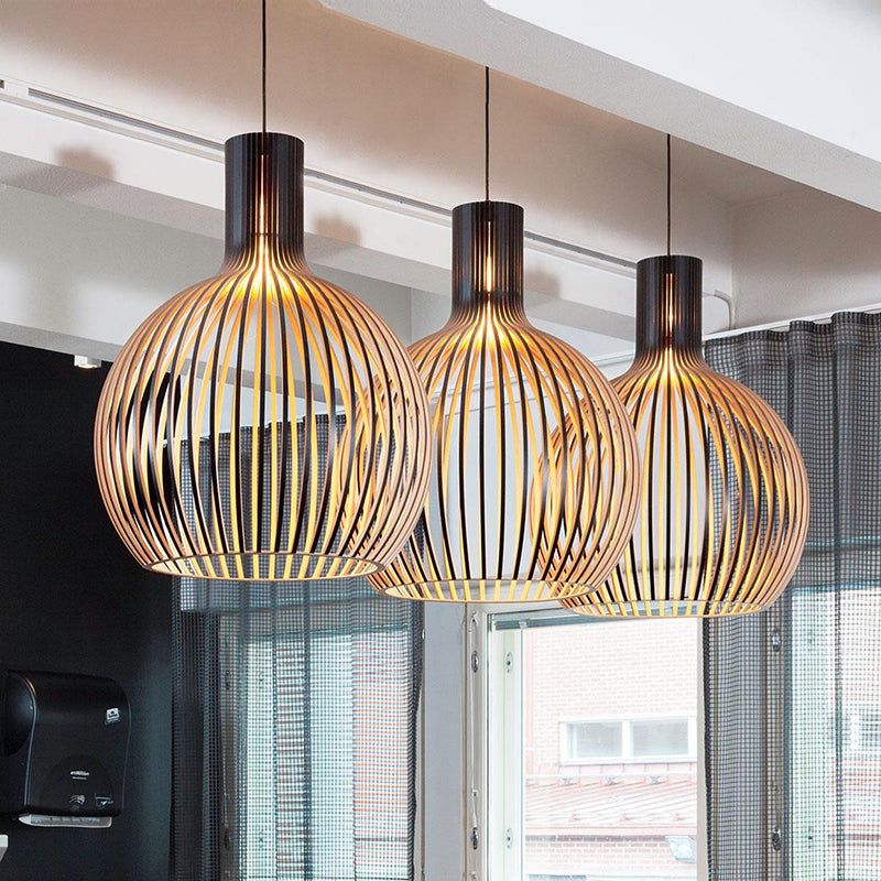 Nordic Glow - Handgefertigte Holz-Pendelleuchte