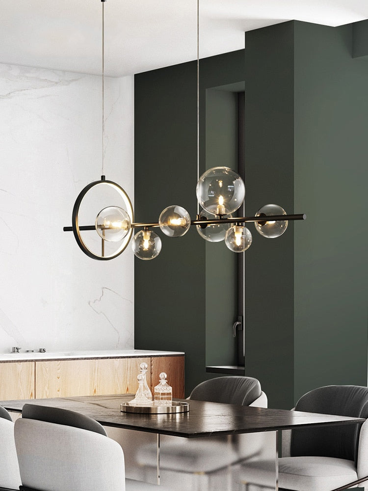 BlasenLicht – Moderner Glasblasen-Kronleuchter mit Lichtspiel