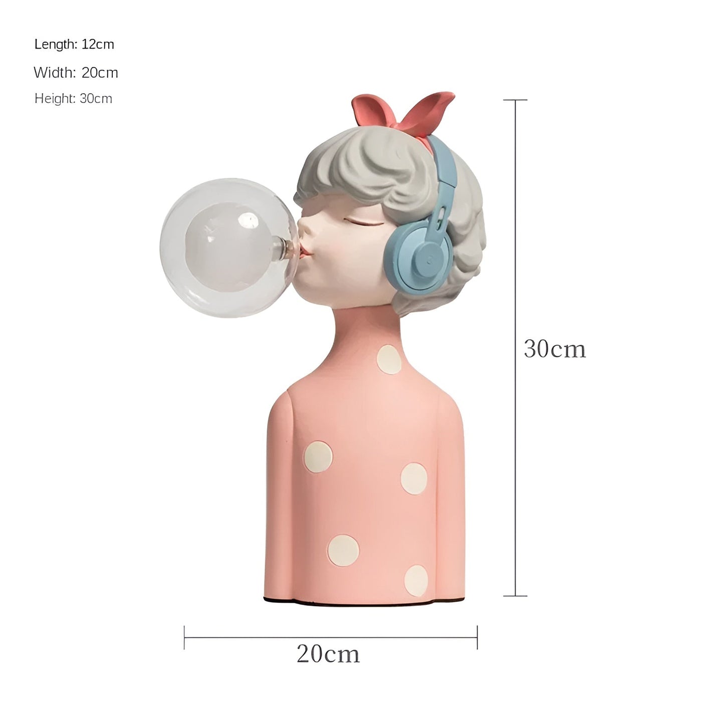 Charmante Bubble Girl Nachttischlampe