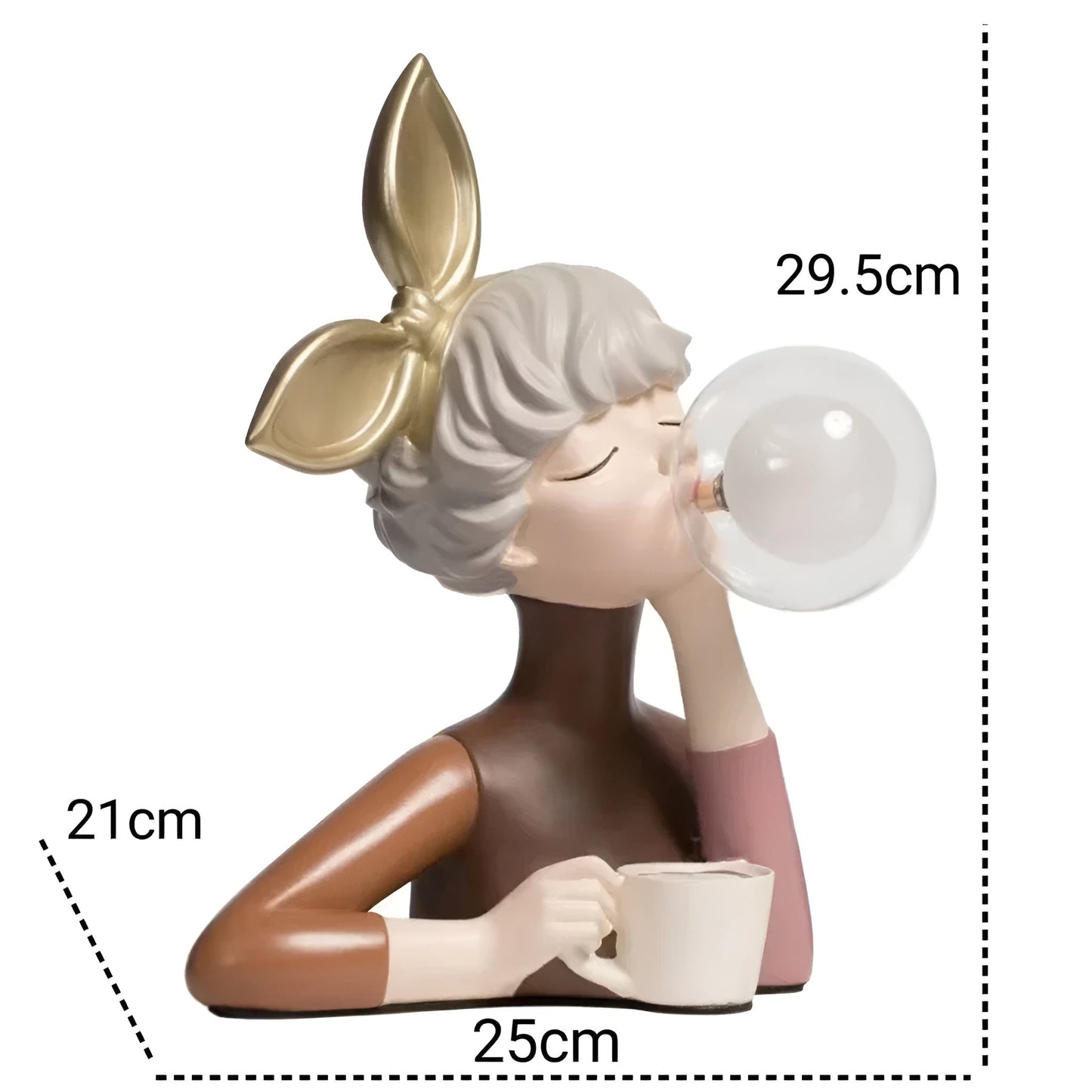 Charmante Bubble Girl Nachttischlampe