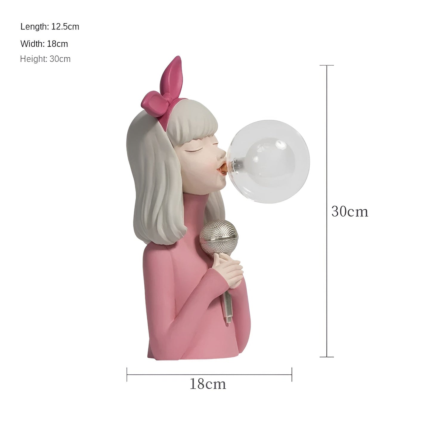 Charmante Bubble Girl Nachttischlampe