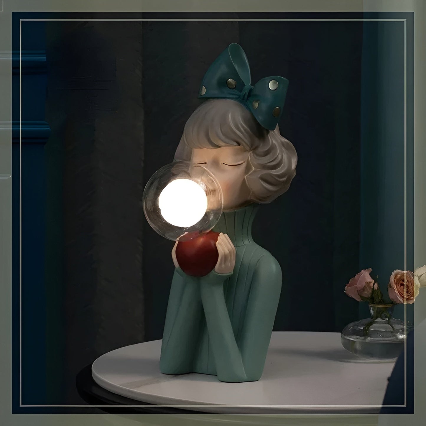 Charmante Bubble Girl Nachttischlampe