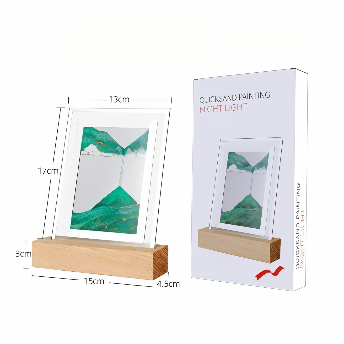 SandVista Lampe – 3D Treibsandrahmen