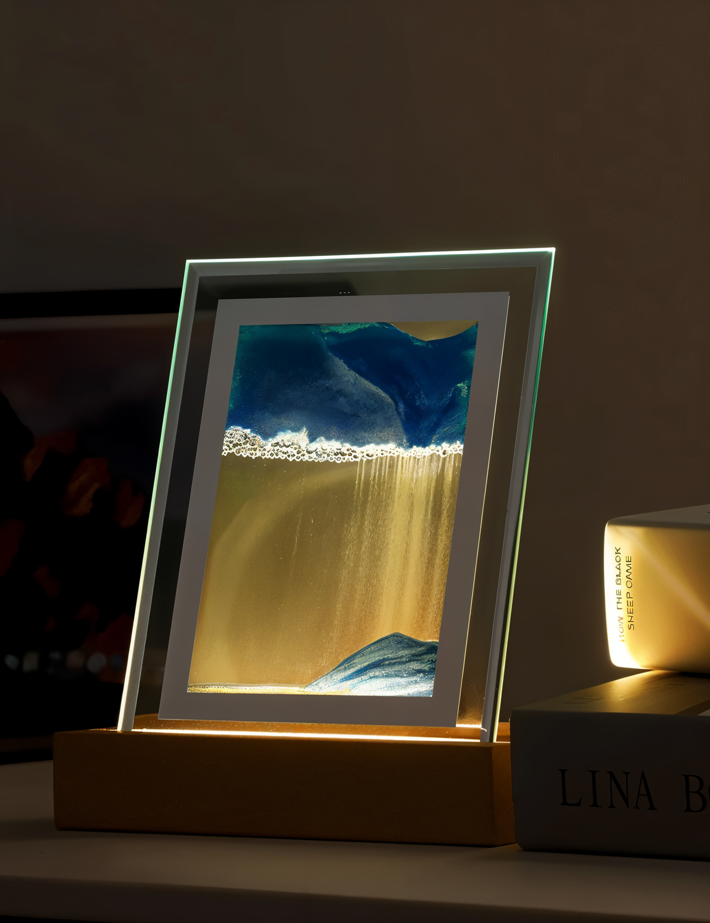 SandVista Lampe – 3D Treibsandrahmen