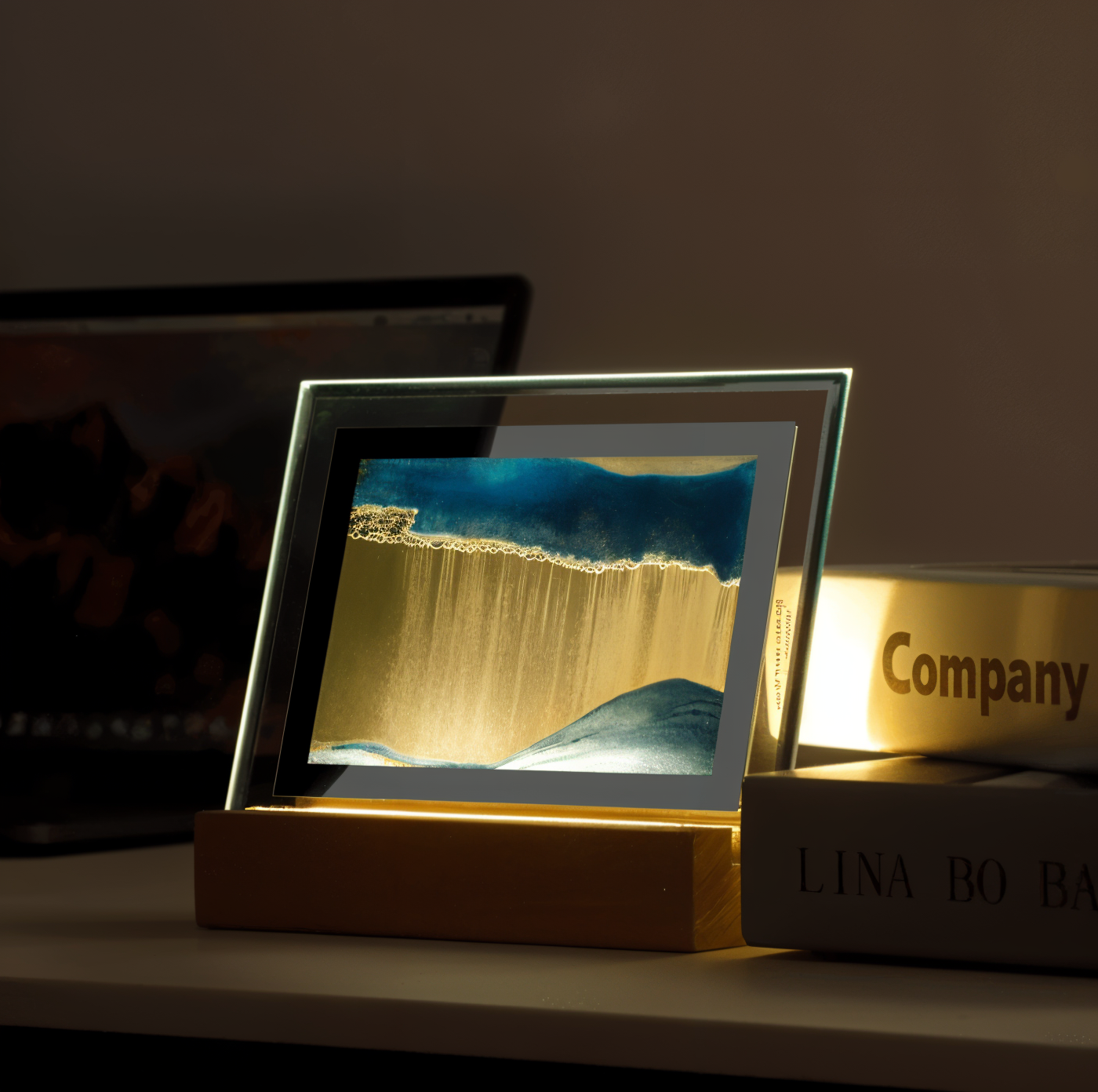 SandVista Lampe – 3D Treibsandrahmen
