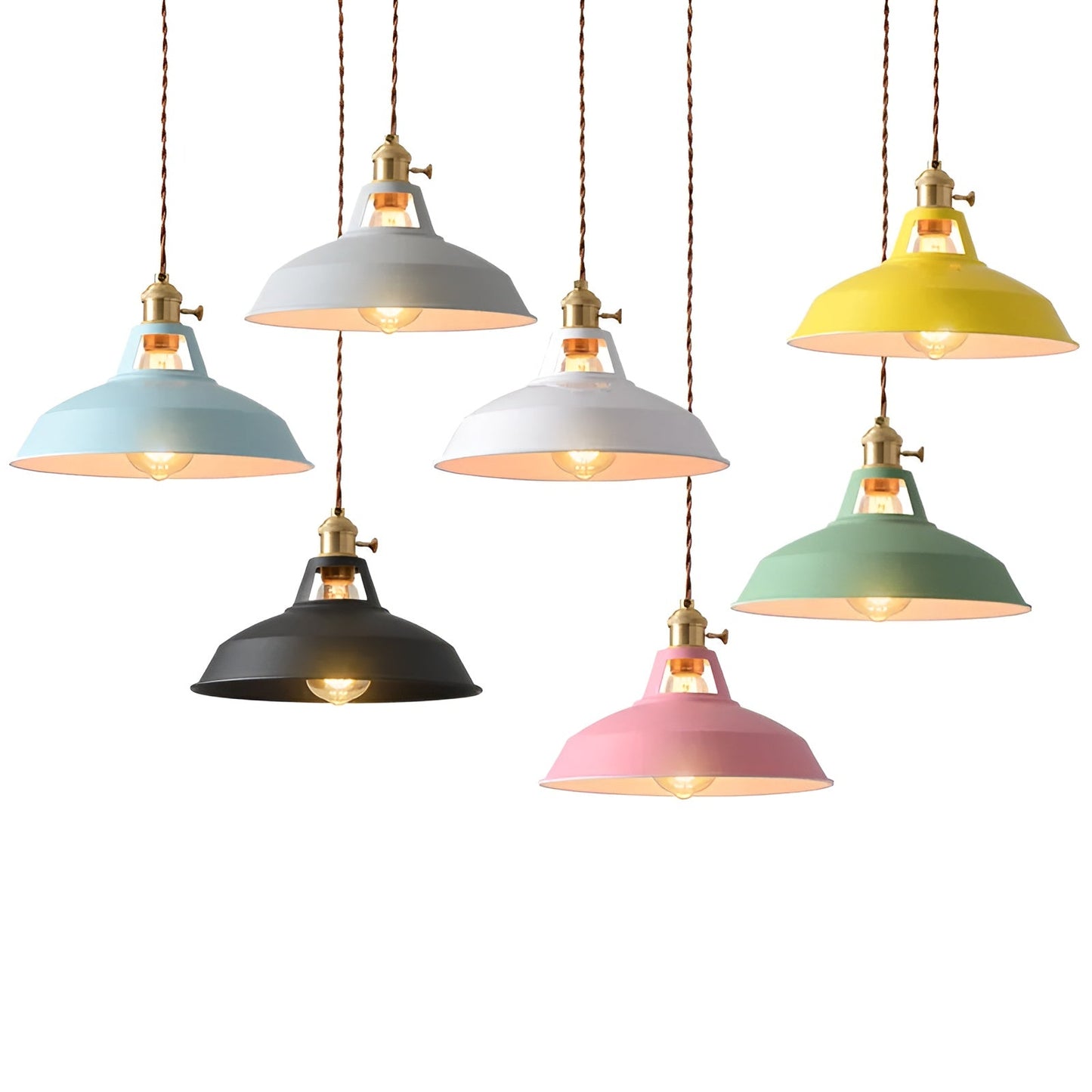 ColorLoft Pendelleuchte – Industrie-Stil mit Macaron-Farben
