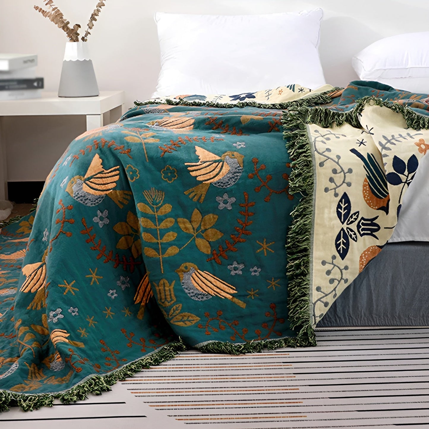 Bohemian Style - Wendbare Baumwolldecke