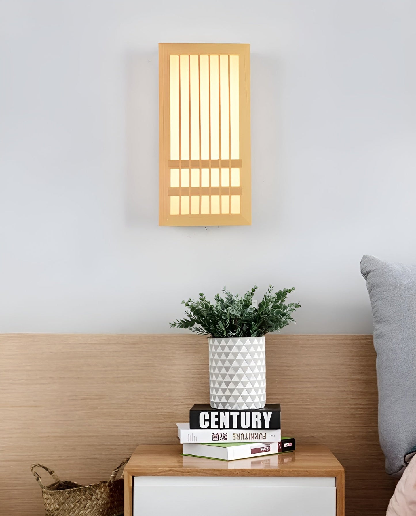 JapandiGlow – Wandlampe aus Holz & Acryl im modernen Japandi-Stil