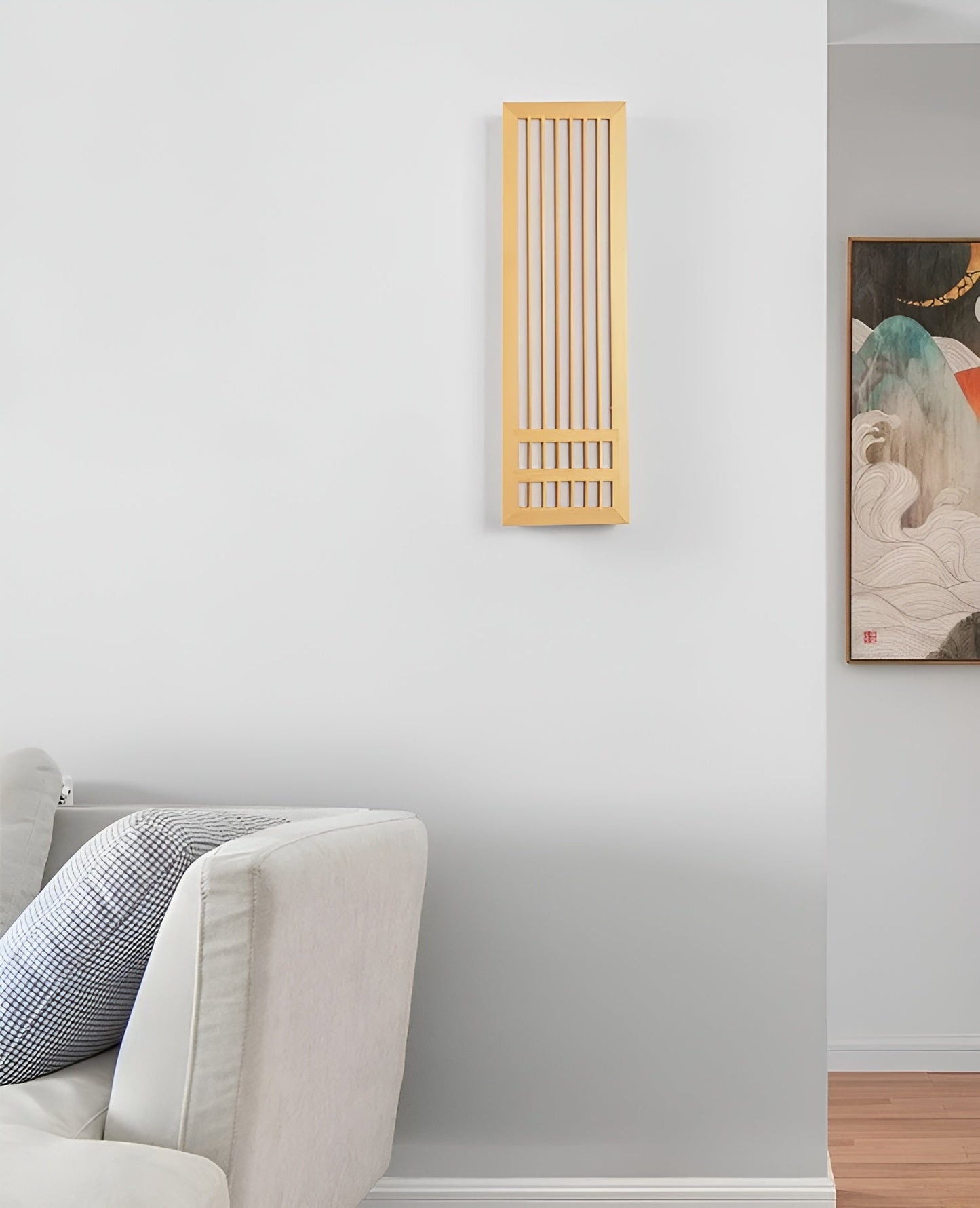 JapandiGlow – Wandlampe aus Holz & Acryl im modernen Japandi-Stil