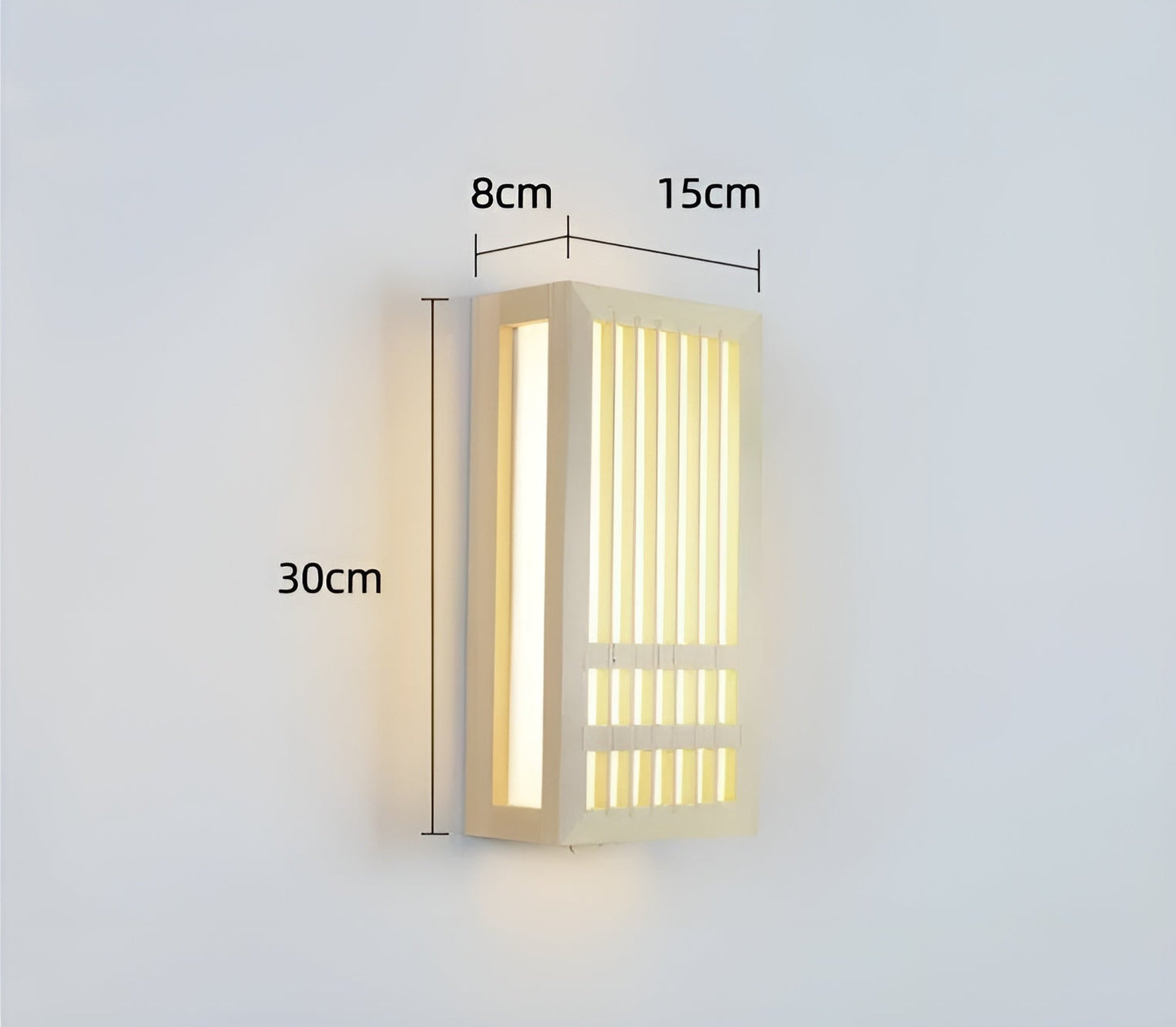 JapandiGlow – Wandlampe aus Holz & Acryl im modernen Japandi-Stil