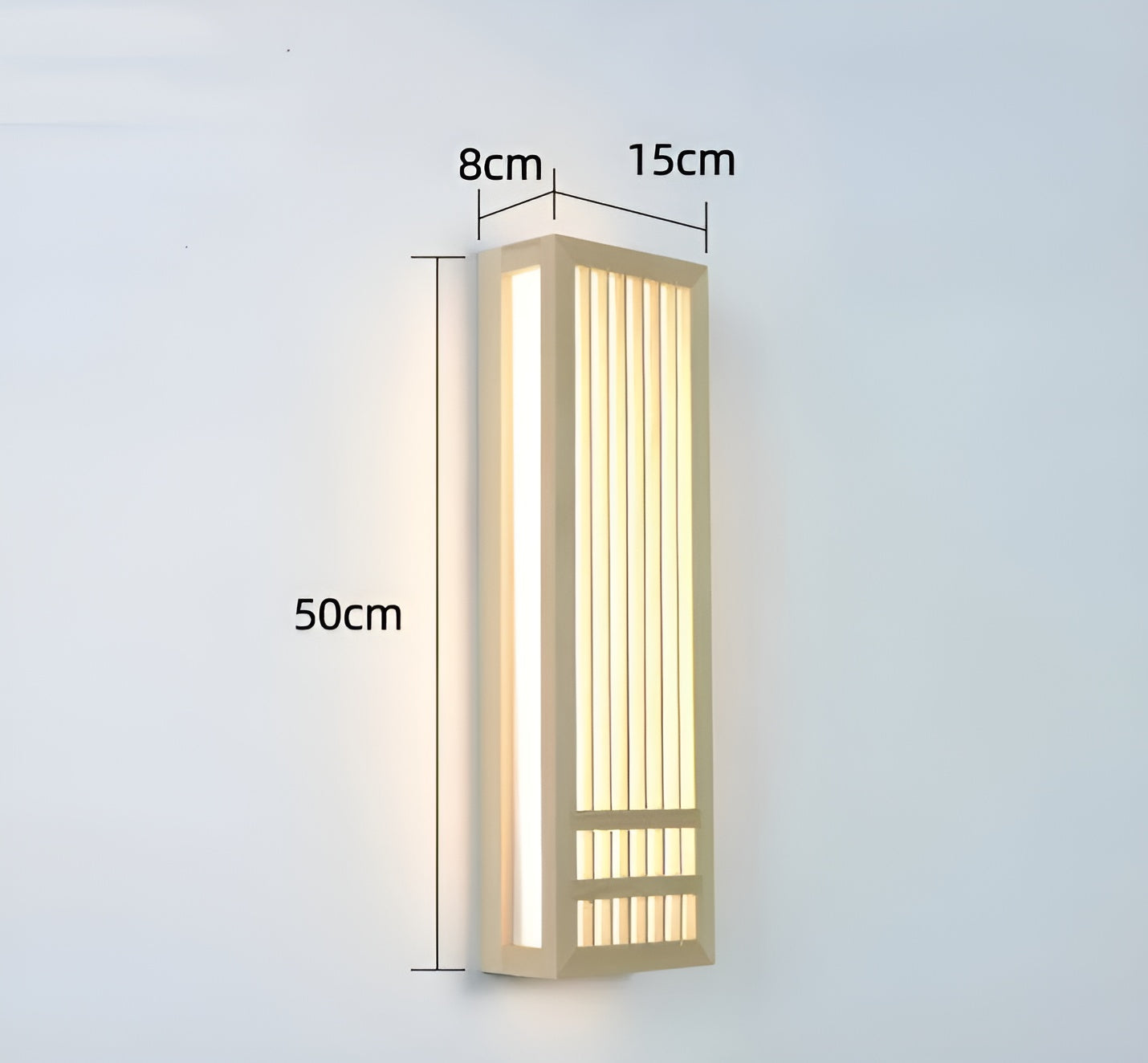 JapandiGlow – Wandlampe aus Holz & Acryl im modernen Japandi-Stil