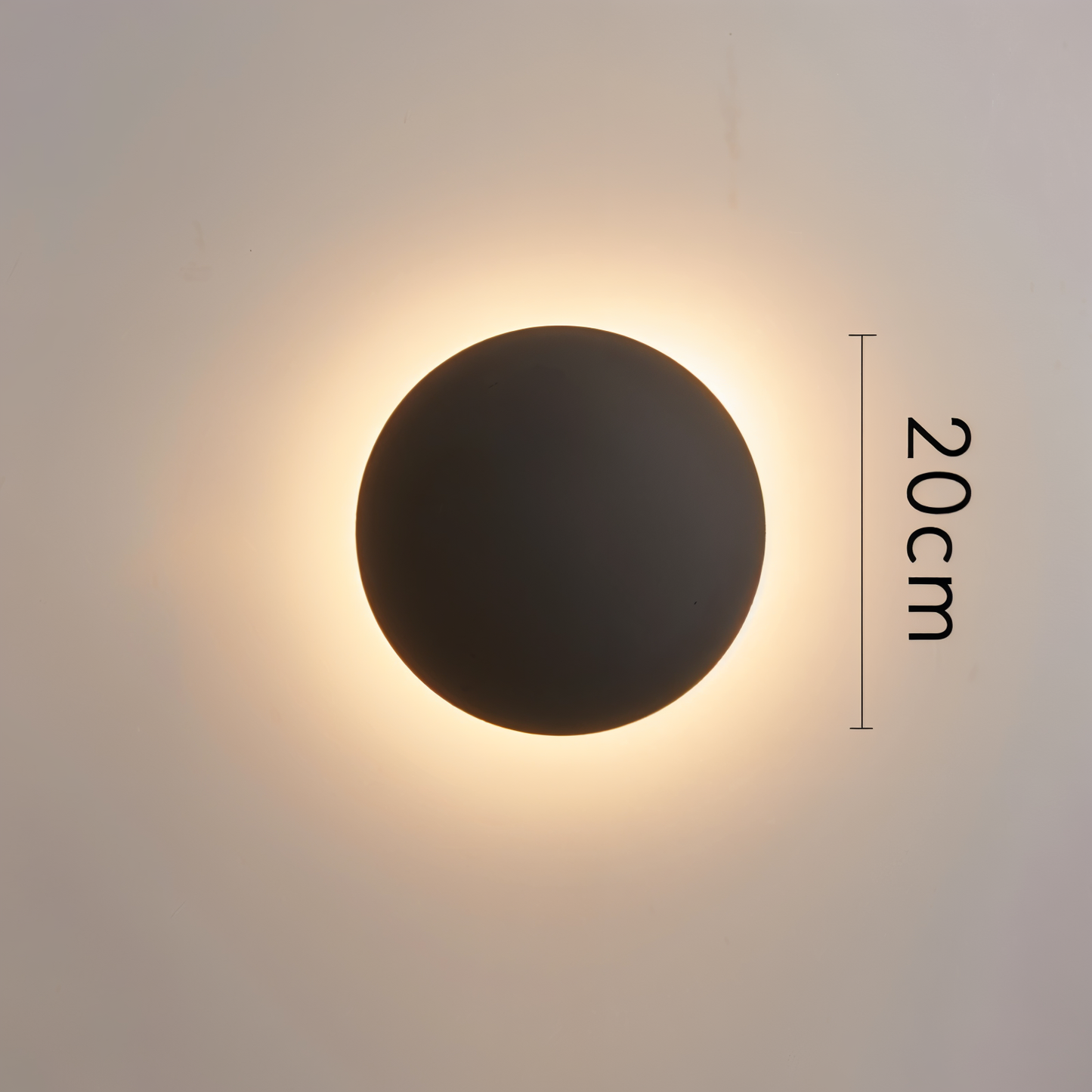 HaloEdge – Runde Metall-Wandleuchte in Schwarz, Weiß oder Gold
