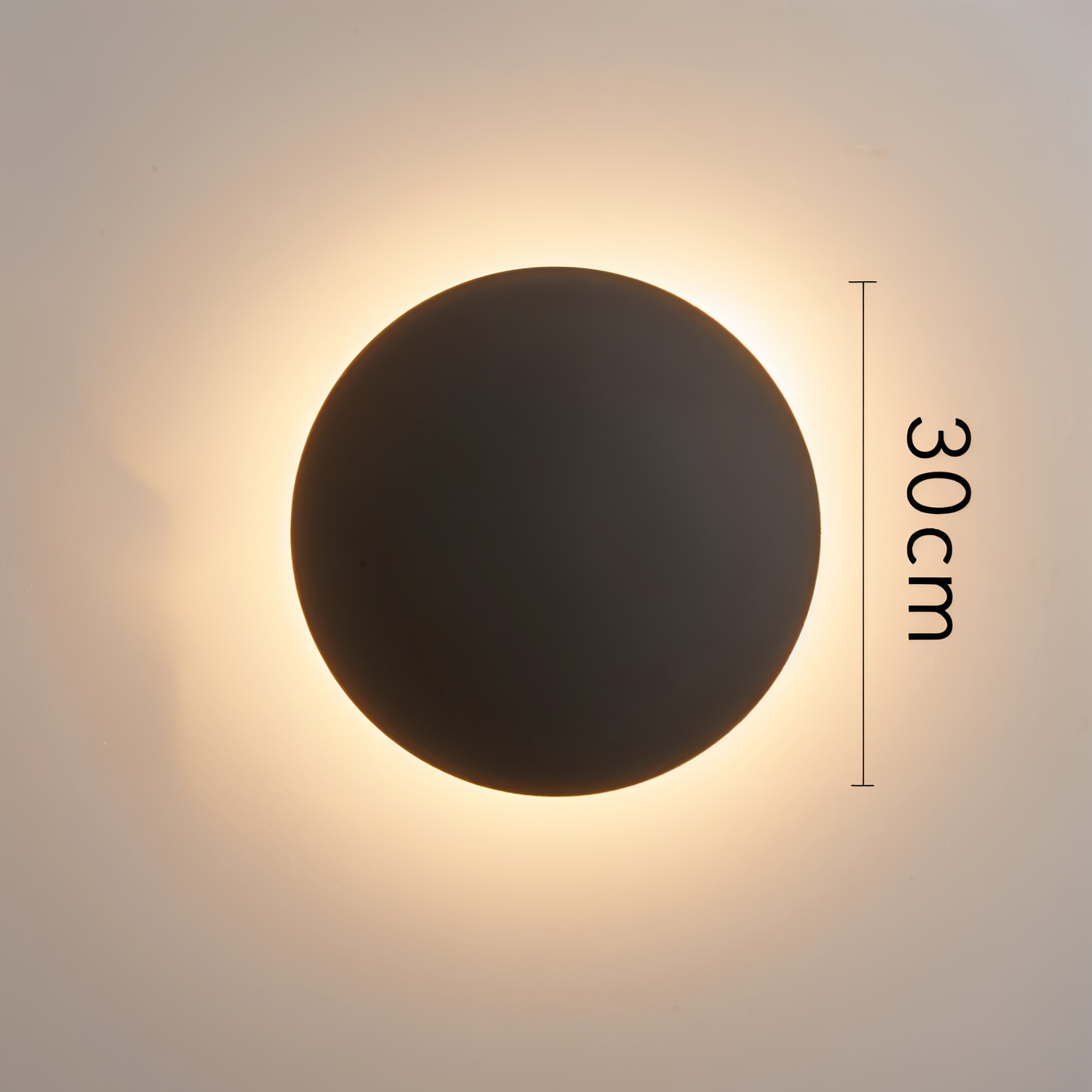 HaloEdge – Runde Metall-Wandleuchte in Schwarz, Weiß oder Gold