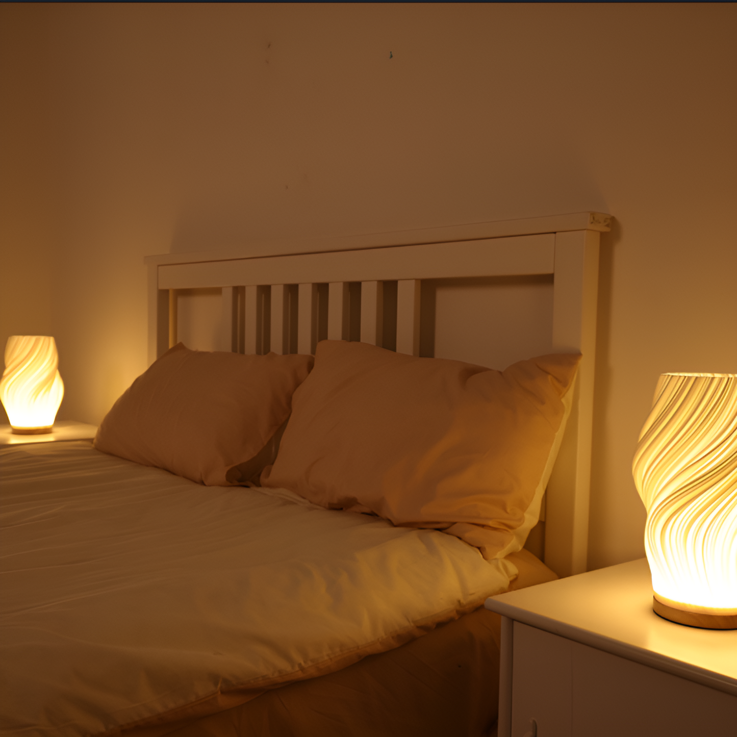 WaveGlow Tischlampe – 3D-Wellenoptik