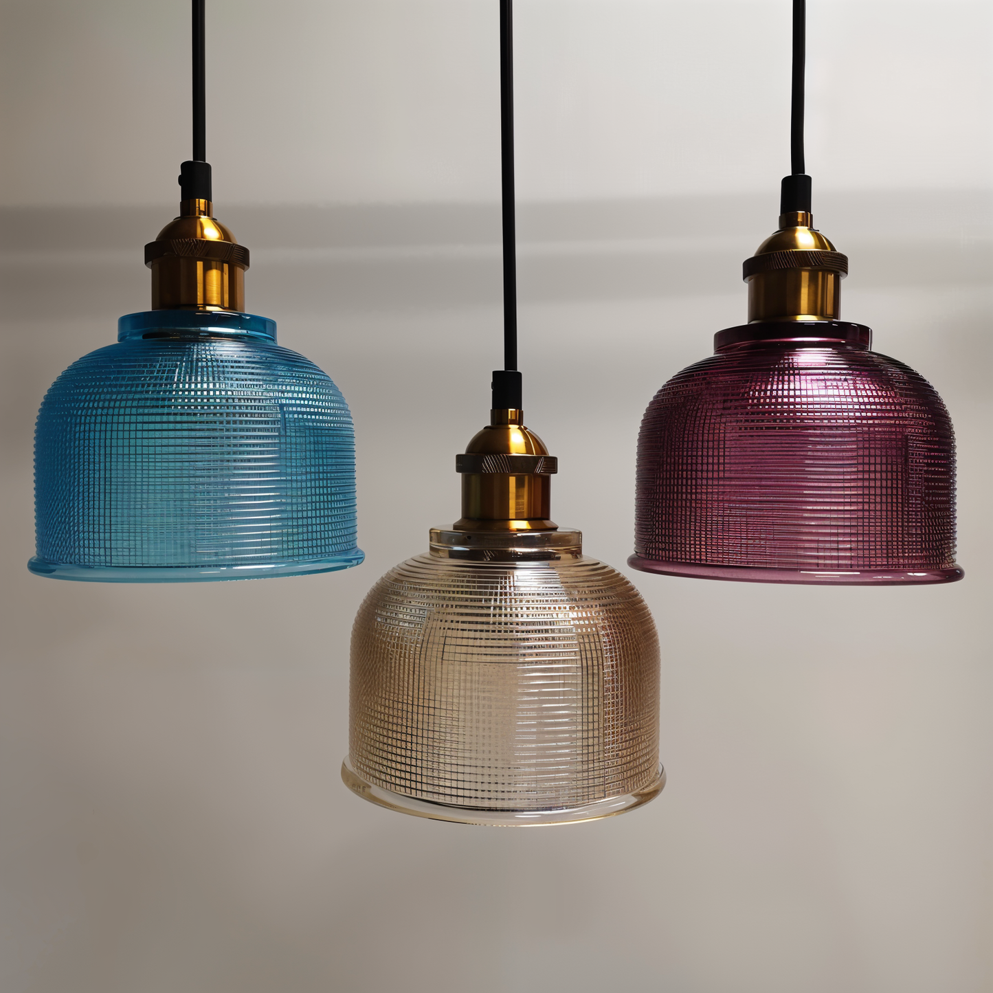 RetroShine Glaslampe – Bunte Glocken-Pendelleuchte im Vintage-Stil