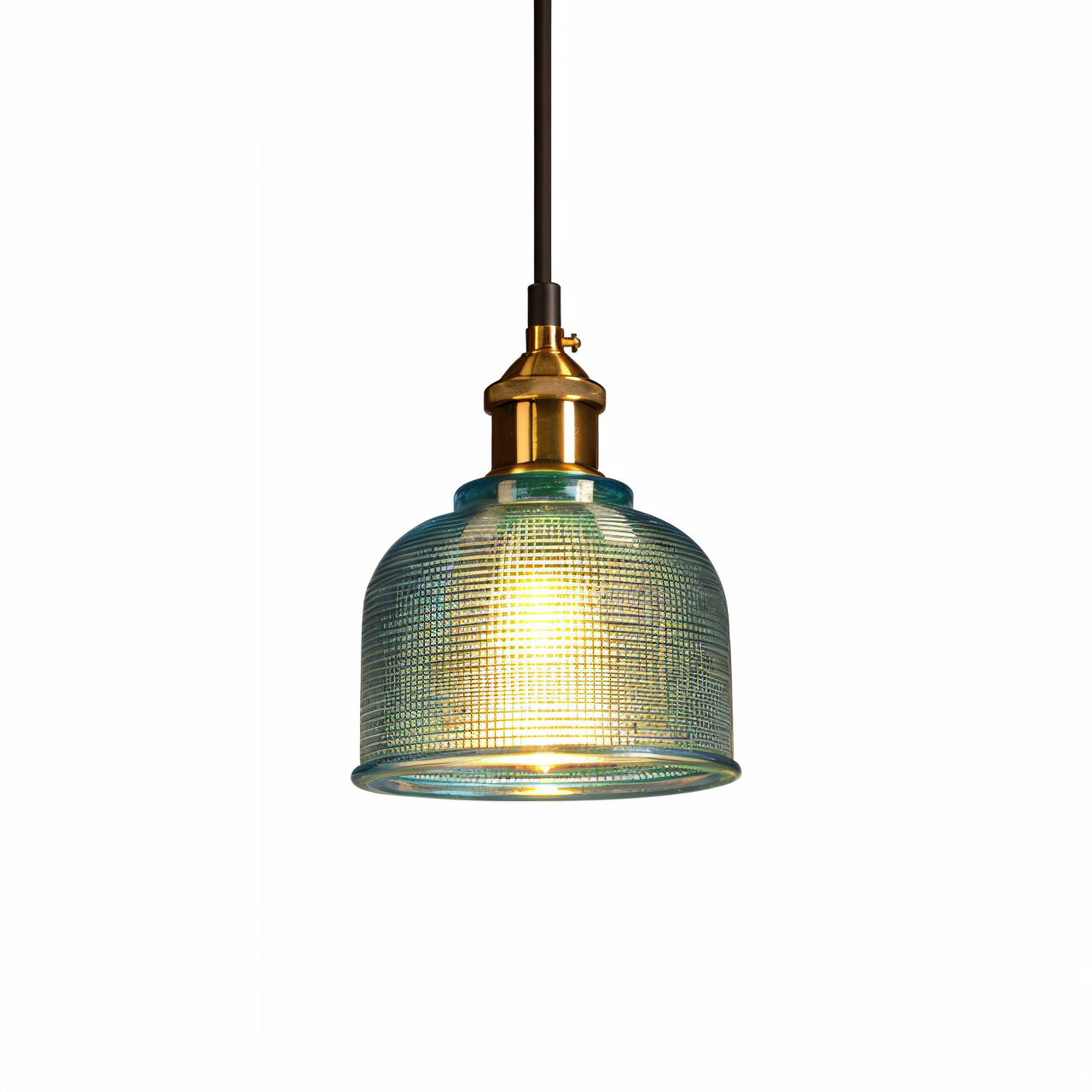 RetroShine Glaslampe – Bunte Glocken-Pendelleuchte im Vintage-Stil