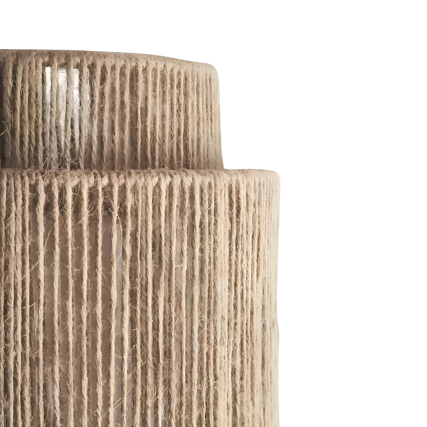BohoGlow Hanf-Wandleuchte – Rustikaler Rattan-Lampenschirm im Naturstil