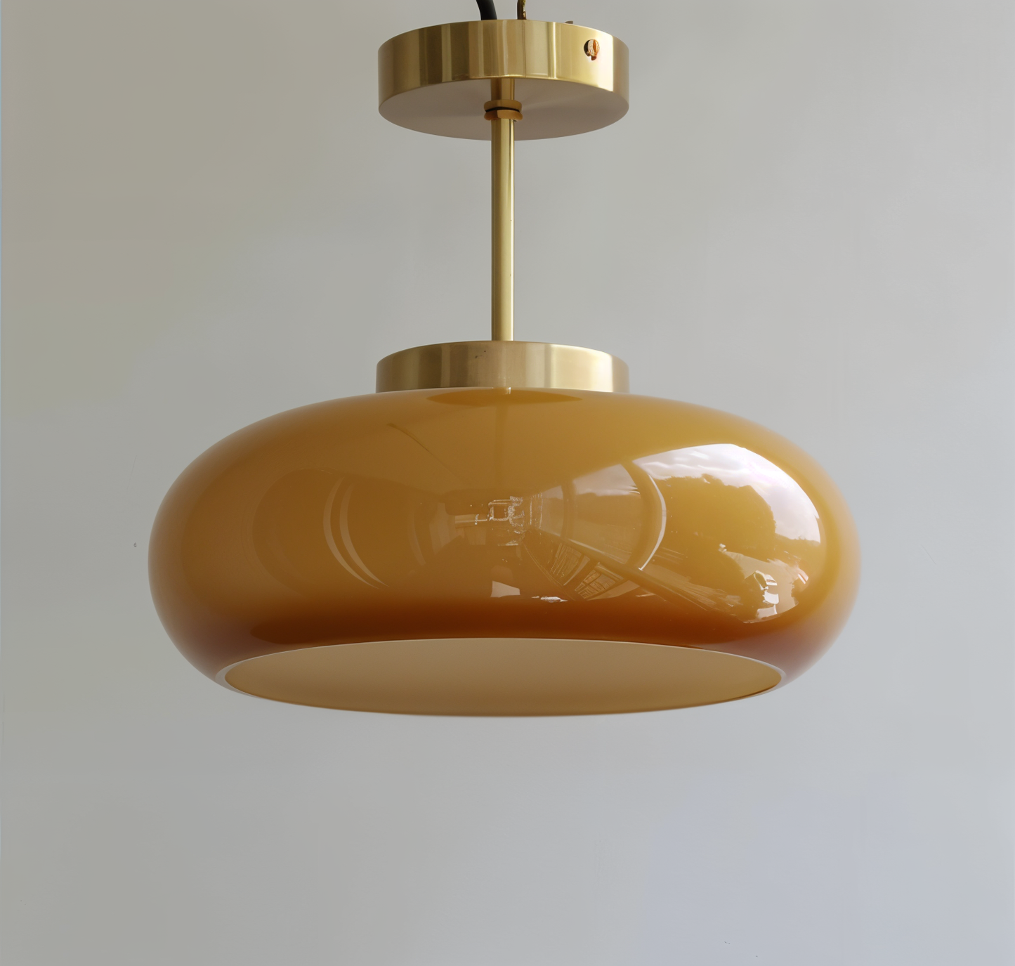 RetroGlow Deckenlampe – Gelb & Vintage-inspiriert